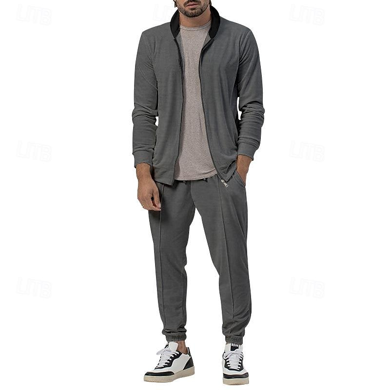 Per uomo Tuta Da Ginnastica Tuta da jogging 2 pezzi Zip intera Informale Autunno Manica lunga Traspirante Morbido Fitness Allenamento in palestra Corsa abbigliamento sportivo Abbigliamento sportivo del 2025 a $37.99 –P9
