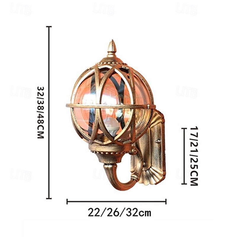 Liruxun illuminazione esterna sferica lampade da parete per esterni luci a pilastro lampada a testa a colonna luce paesaggistica lampada a pilastro da giardino impermeabile a led del 2025 a $132.99 –P2