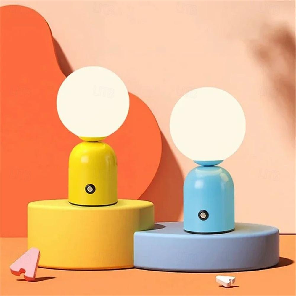 macaron μικρό επιτραπέζιο φως ανάγνωσης φως αφής επιτραπέζιο φωτιστικό φορητό τραπέζι μπαταρίας ρετρό φως νύχτας led led κομοδίνο εστιατορίου φως φόρτισης usb 1 τμχ 2025 - $28.99 –P4