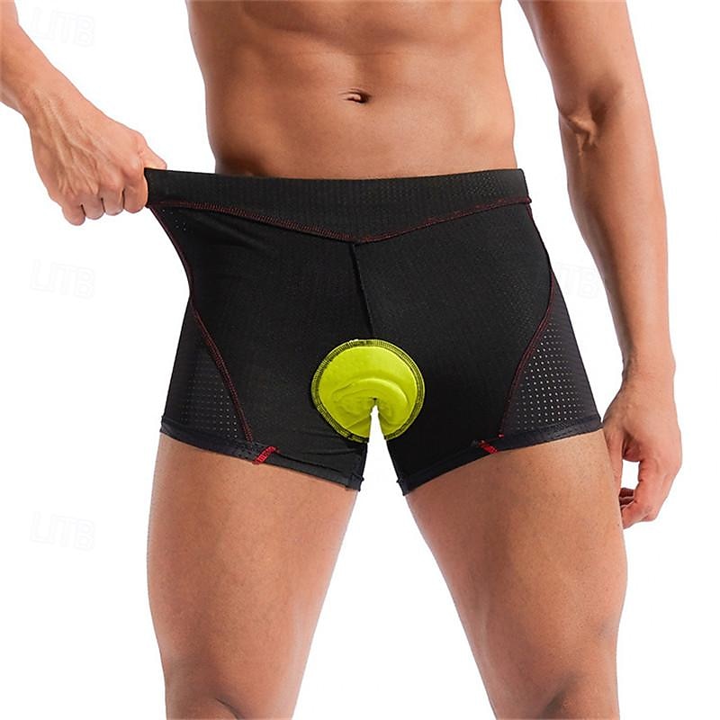 WOSAWE Voor heren Fietsbroek Gevoerde wielrenshorts Fietsen Short / Broekje Gewatteerde shorts Strak Sport Ademend Sneldrogend Hoge Elasticiteit Comfortabel Zwart Geel Kleding Wielrenkleding 2025 - $20.99 –P8