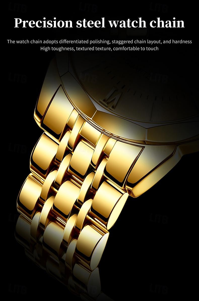 Часы OLEVS Мужские Кварцевые Роскошные Большие Циферблат Модные Бизнес Светящиеся Календарь Дата Водонепроницаемые Часы С Ремешком Из Нержавеющей Стали 2026 - $39.99 –P11