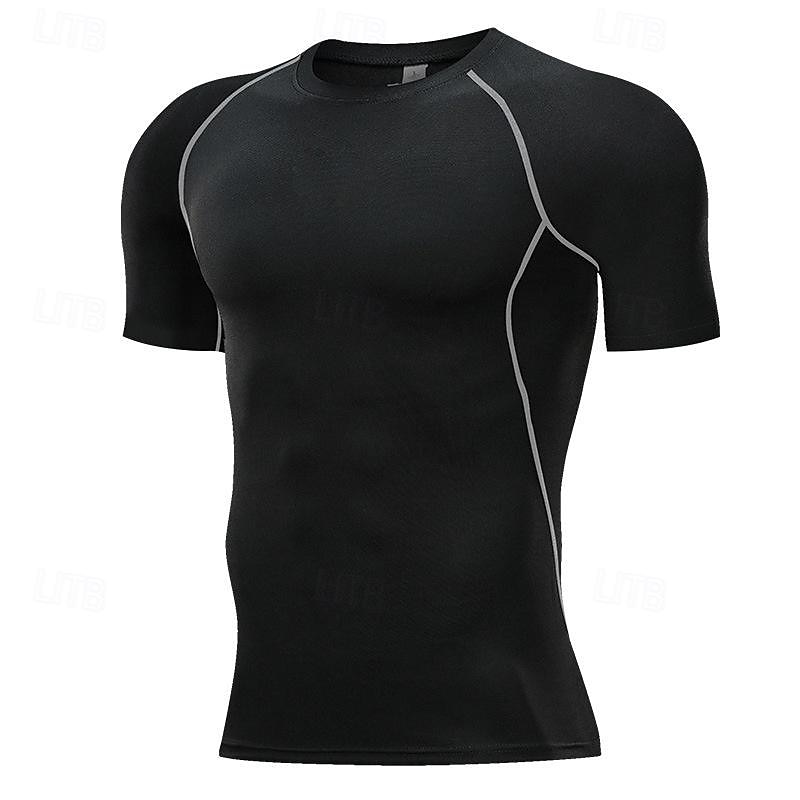 Hombre Bloque de color Camiseta Compresión Camisa atlética Camisa de gimnasia Camisa de fitness Verano Manga Corta Casual Ropa Deportiva Secado rápido Suave Transpirable Entrenamiento de gimnasio 2026 - $12.99 –P5