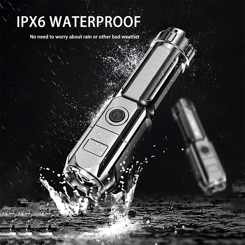 LED Flashlight USB Super Bright Zoomable USB Rechargeable Tactical Torch for Camping Hiking Fishing Outdoor Hunting 3.7V 2025 - $3.49 –P9