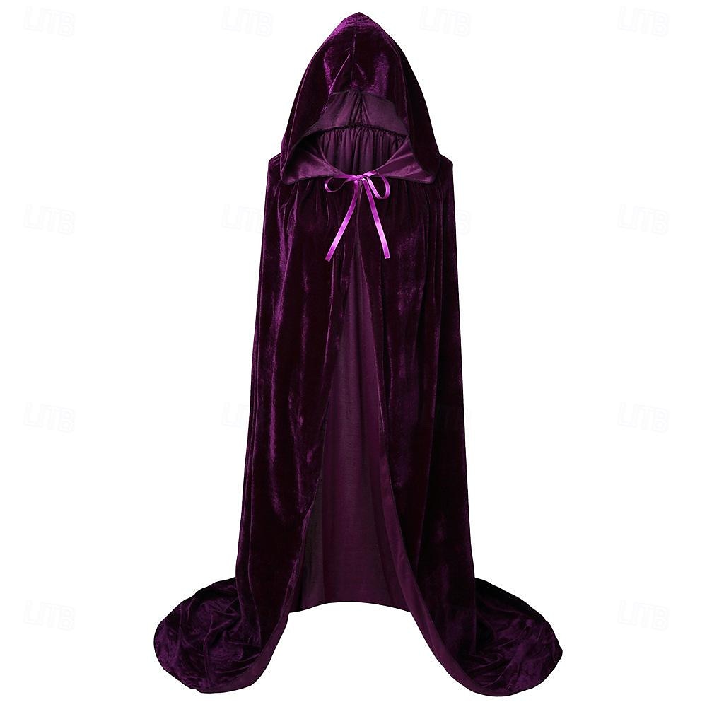 Rétro Vintage Punk & Gothique Médiéval Cape à Capuche Châles Ren Faire Sorcière Ranger Elfe Couleur Unie Homme Femmes Viking Nuit de Walpurgis Halloween Carnaval Mascarade Fête / Soirée Adulte Cape de 2025 ? $16.49 –P3