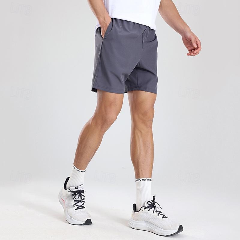 Hombre Pantalones cortos de sudor Pantalón corto Pantalones cortos de verano Bolsillo Cintura elástica Plano Comodidad Corto Deporte Diario Noche Moda Casual Negro Azul Real Microelástico 2025 - $10.99 –P2