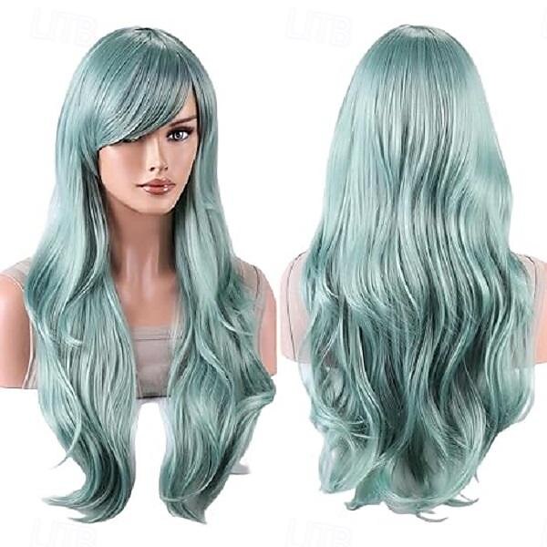 Perruques longues avec cheveux bouclés ondulés perruque résistante à la chaleur perruques cosplay de fête Halloween de 2025 ? $19.49 –P5