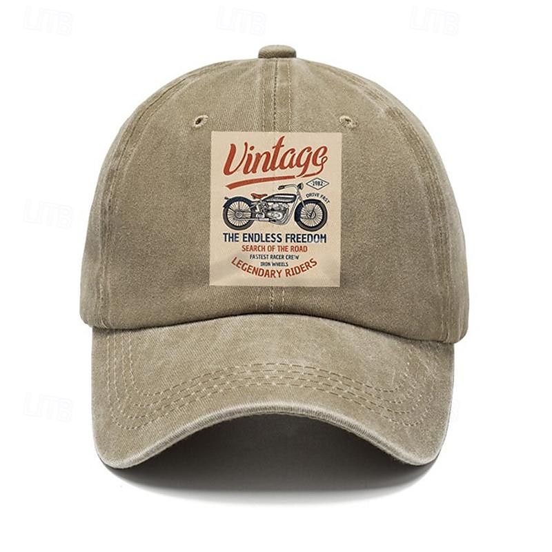 Men's Baseball Cap Sun Hat Trucker Hat Black Navy Blue 100% Cotton Print Fashion Casual Street Daily Motorcycle Adjustable Sunscreen Breathable 2025 - $6.49 –P4