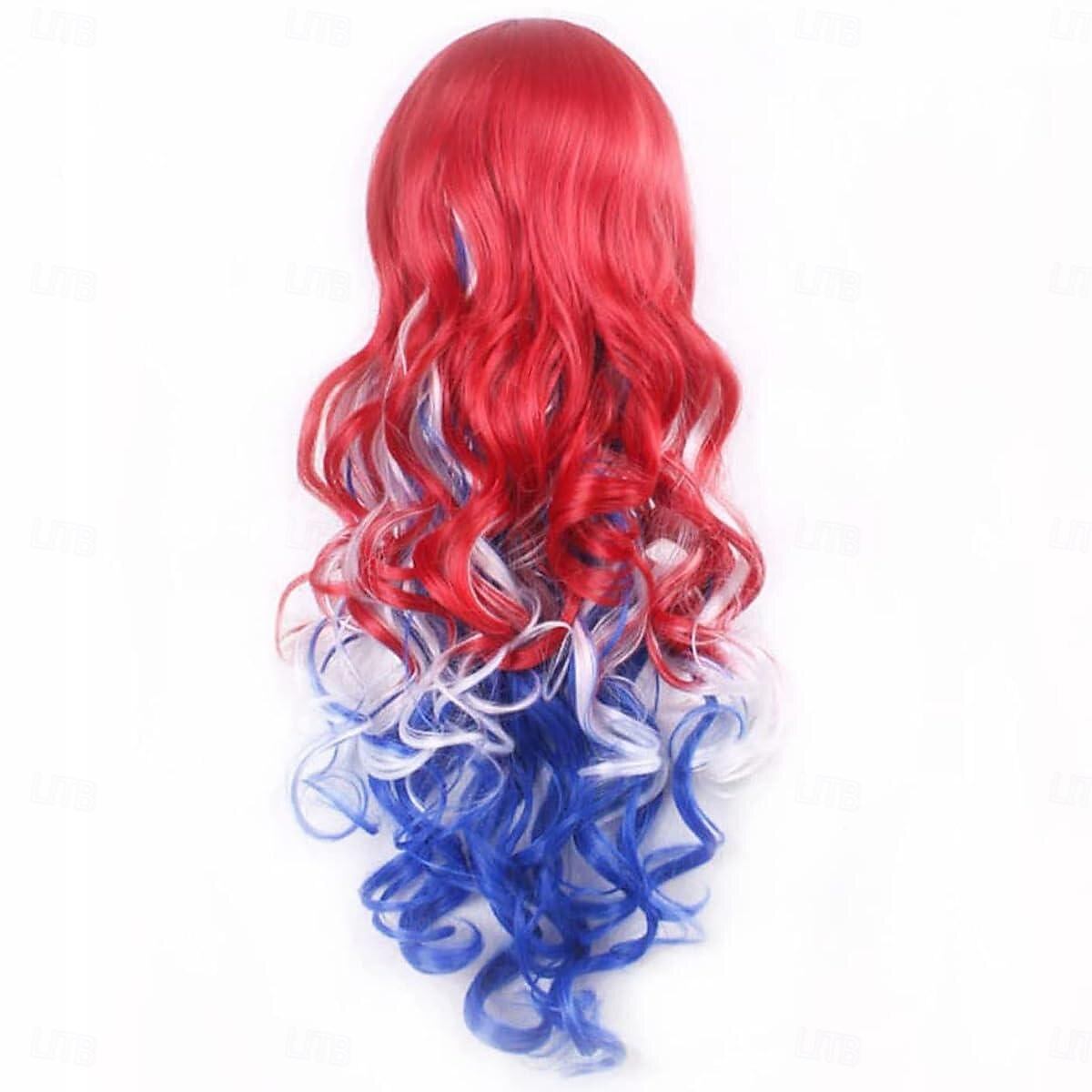 Parrucche Lunghe Aonde Arcobaleno per Donne Parrucca Halloween Cosplay Festa del 2025 a $18.99 –P9