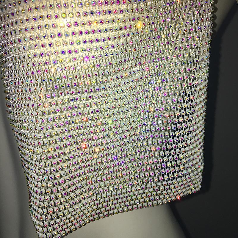 lussuosa fascia per capelli a maglia larga con strass - fascia elastica per turbante con cristalli e accenti scintillanti - perfetta per le donne in discoteca, rave party del 2025 a $25.99 -P16