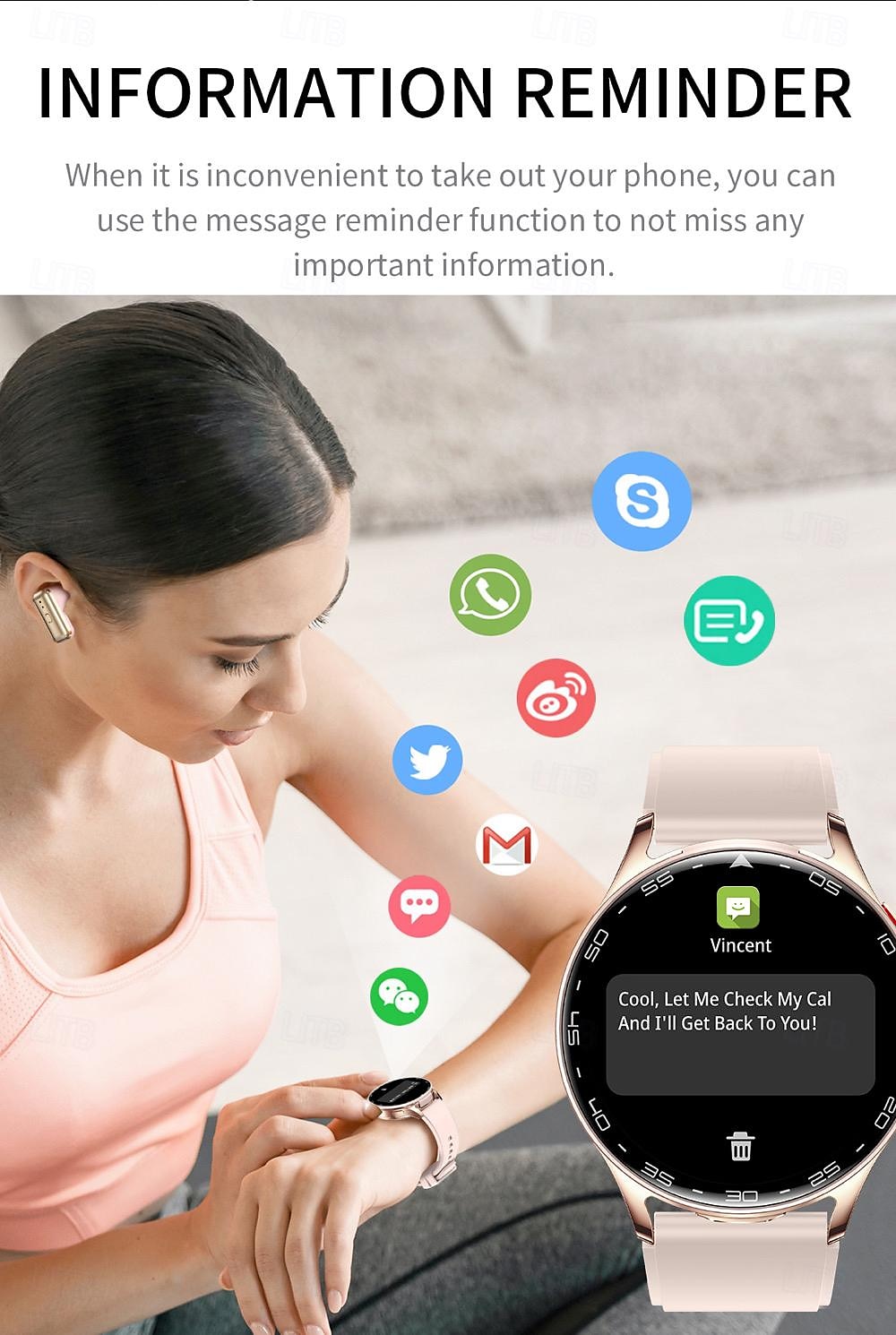 696 T97 Smart Watch 1.39 inch Smart Band Fitness Bracelet Bluetooth Pedometer Call Reminder Sleep Tracker Compatible with Android iOS Men Hands-Free Calls Message Reminder Watches with Earbuds IP 67 2025 - $83.99 –P15