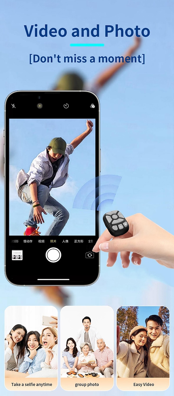 S22 Portable Smart Wireless wireless Ring Remote Control Wireless Selfie Distance Smart Finger Ring Remote Control 2025 - $15.99 –P6