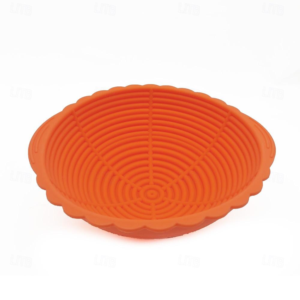 Cestino per lievitazione del pane banneton, cestini per la cottura del pane a lievitazione naturale in silicone, ciotola pieghevole da 9 pollici, set di forniture, kit di attrezzi pieghevole per la del 2025 a $15.49 –P15