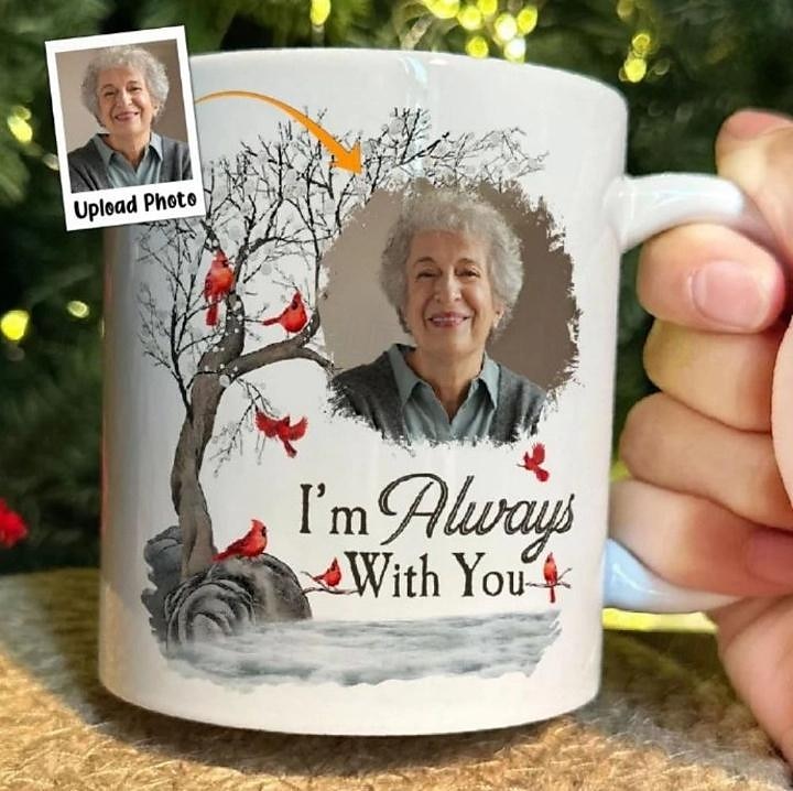 Spersonalizowany kubek pamiątkowy kubek ze zdjęciem zawsze z tobą - przemyślany prezent na Boże Narodzenie dla rodziny i przyjaciół - personalizowany ceramiczny kubek 2025 - $13.99 –P1