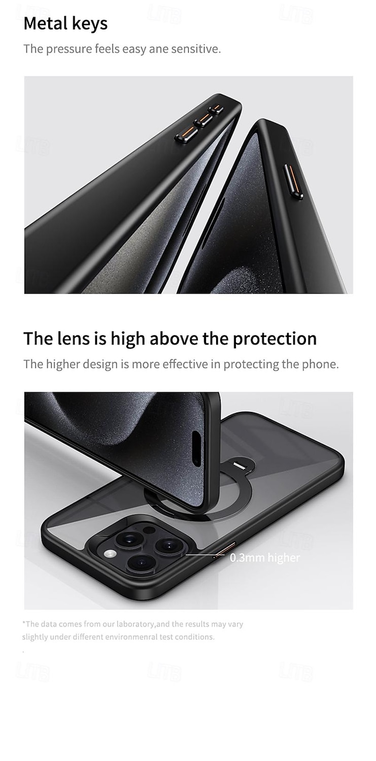 Phone Case For iPhone 16 iPhone 15 Pro Max Plus iPhone 14 13 12 Pro Max Plus Back Cover with Stand Holder Transparent Shockproof TPU Metal 2025 - $19.99 –P14