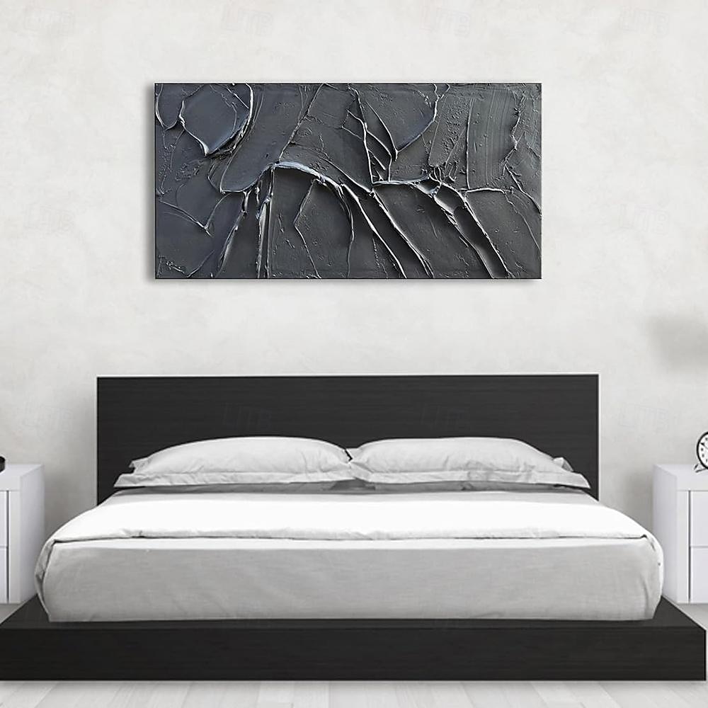 Handmade Oil Painting Canvas Wall Art Decoration Modern Abstract Texture Black for Living Room Home Decor Rolled Frameless Unstretched Painting 2026 - $61.99 –P5