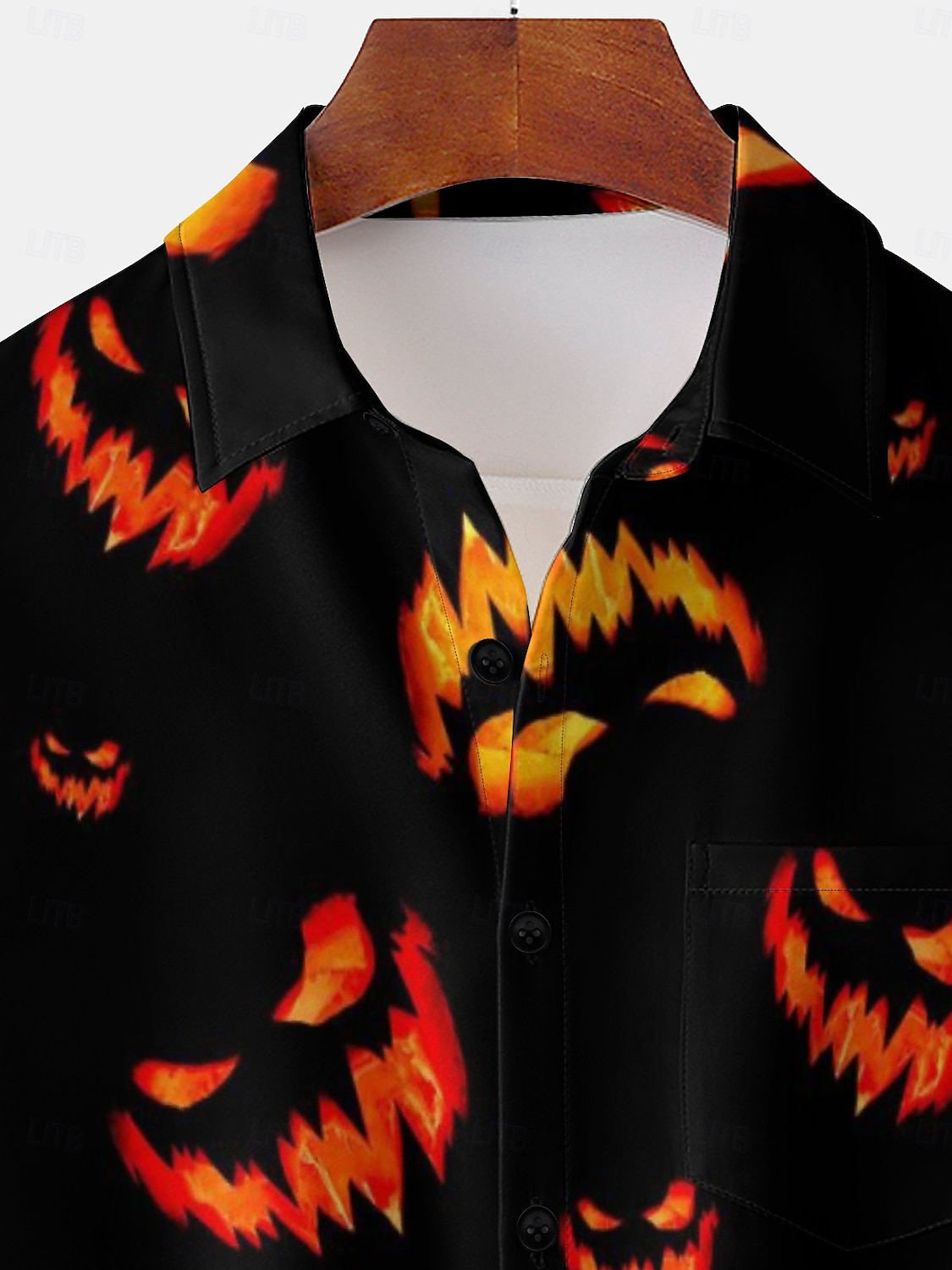 Halloween Floreale Informale Per uomo Camicie stampate Maniche corte Per uscire Fine settimana Primavera estate Colletto Stampe Sottile Nero Poliestere del 2025 a $23.99 –P3