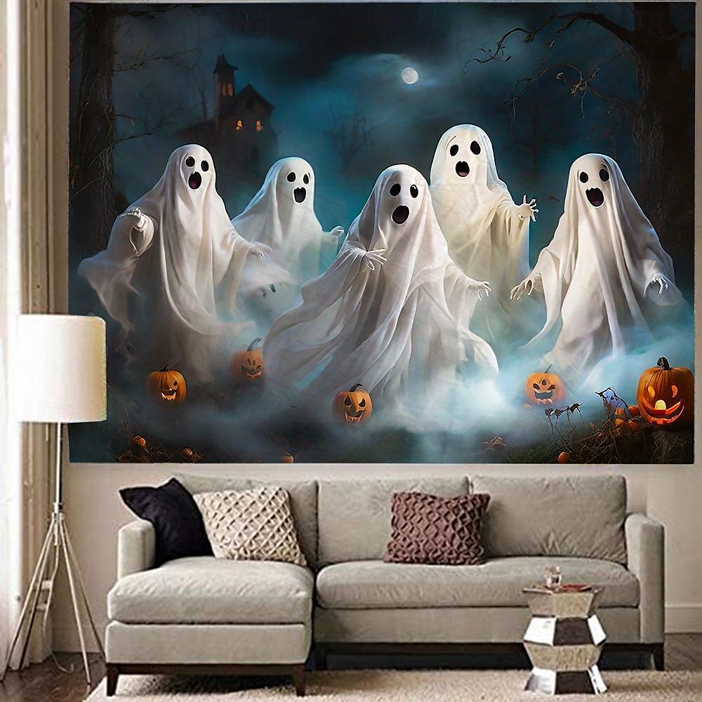 halloween dekorasjoner zombie brud hengende billedvev veggkunst stor billedvev veggmaleri dekor fotografi bakteppe teppe gardin hjem soverom stue dekorasjon spøkelse gresskar heks 2025 - $13.99 –P2