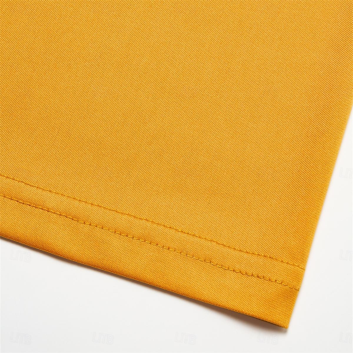 Herr Zip Polo Golftröja Ledigt Helgdag Kavajslag Fjärdedels blixtlås Kortärmad Mode Grundläggande Slät Fjärdedels blixtlås Sommar Normal Svart Blå Orange Grön Grå Zip Polo 2025 - $17.99 –P9