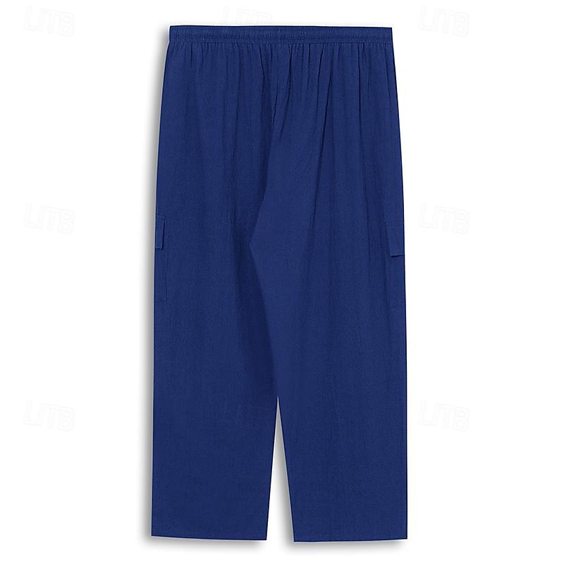 Bărbați Pantaloni Cargo Pantaloni Pantaloni de vară Pantaloni de plajă Cordon Talie elastică Multi Buzunare Simplu Confort Respirabil În aer liber Zilnic Ieșire Modă Casual Negru Alb 2025 - $27.99 –P2