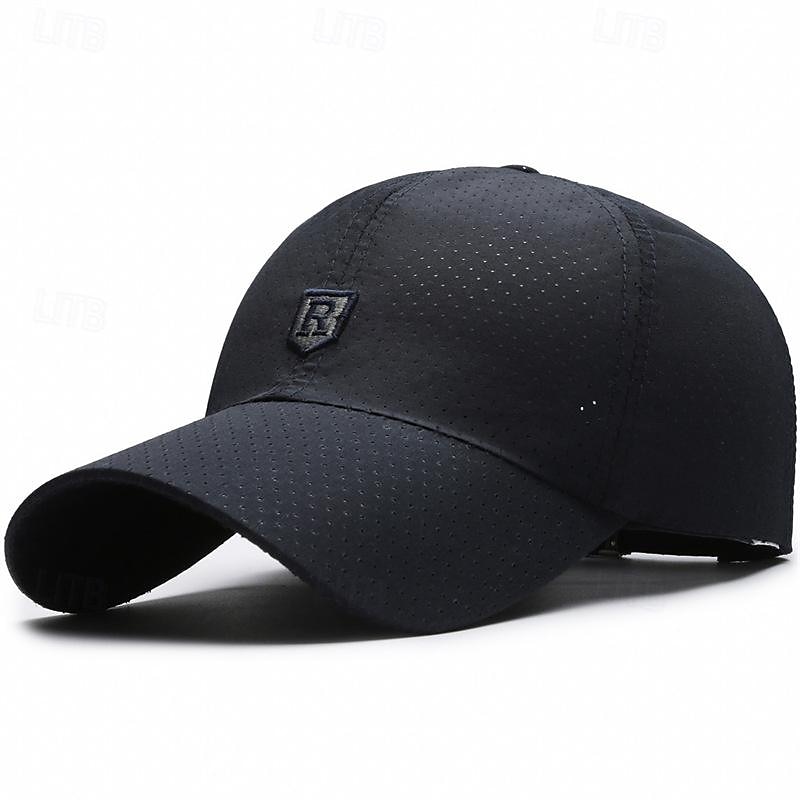 Herren Cap Basecap Sonnenhut Kappe Schwarz Weiß Polyester Modisch Brautkleider schlicht Strasse Täglich Glatt Einstellbar Sonnenschutz Atmungsaktiv 2025 - $8.99 –P4