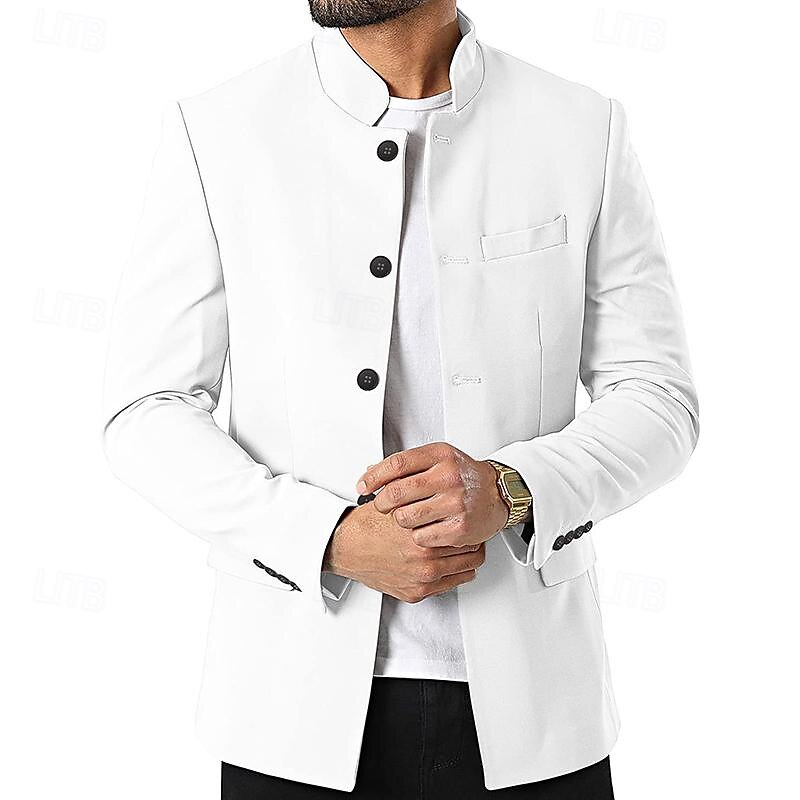 Unisex Leichte Jacke Freizeitjacke Chore-Jacke Casual Langlebig Tasche Frühling & Herbst Solide / einfarbig Athleisure Stehkragen Standard Schwarz Weiß Wein Dunkelblau Jacken 2025 - $61.99 –P3