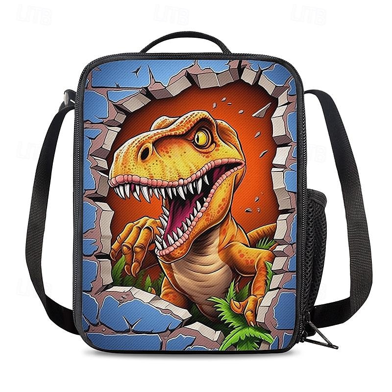 dinosaurieisolerad matkasse för barn med t-rex-design för skol- och utomhusaktiviteter 2025 - $18.99 –P1
