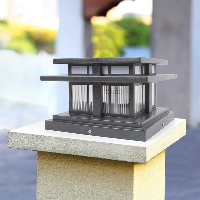 luz de parede externa led branco quente 35/42 cm 1 luz estilo chinês luzes de coluna à prova d'água luzes de poste de pátio e27 lâmpada de poste de acrílico transparente 110-240v de 2025 por $265.59 –P10
