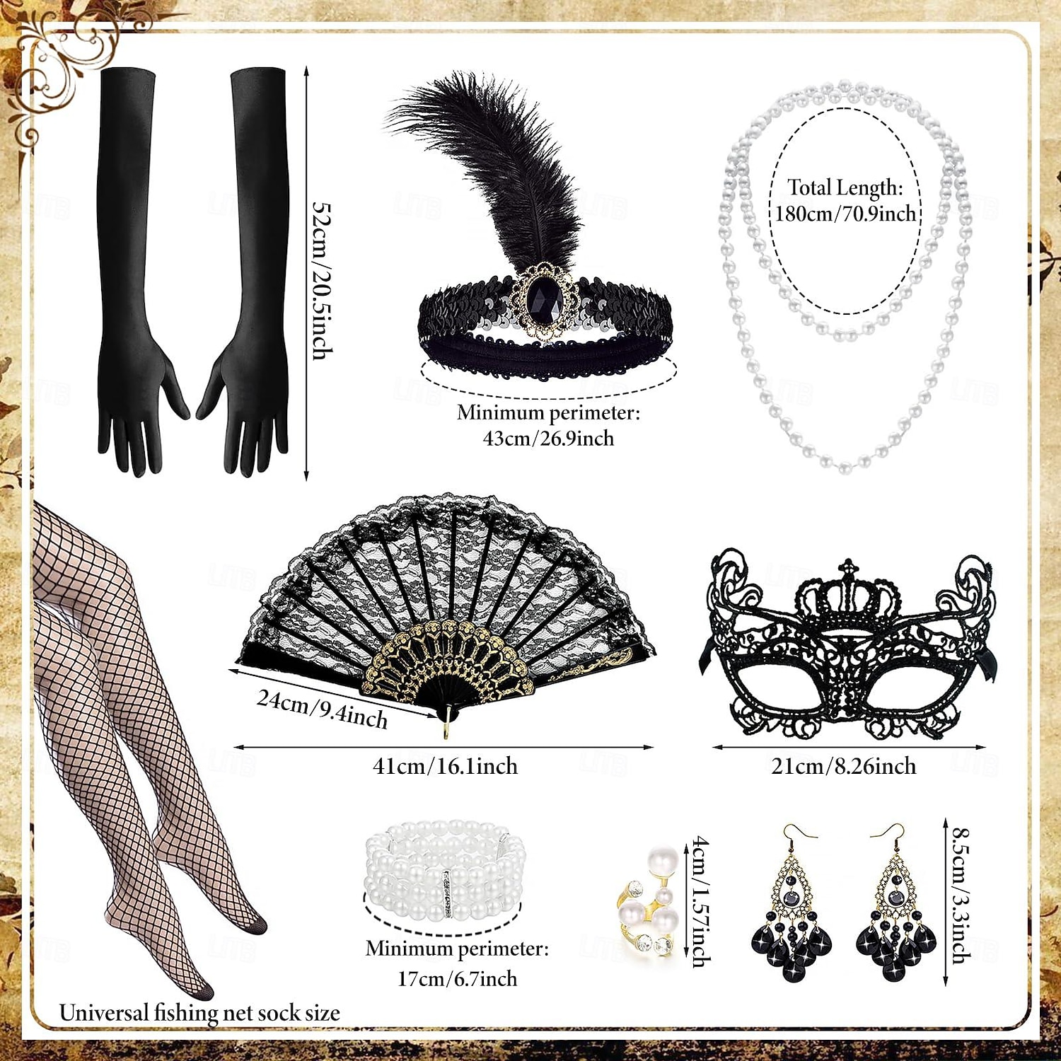 Set Urlați 20 de ani Anii 1920 Lungime Genunchi Rochie Flapper Ținute Rochie de bal cu accesorii Fără mâneci Gatsby Charleston Invitat la nuntă Paiete Franjuri Pană În V Costume de fancy Pentru femei 2026 - $49.99 –P5
