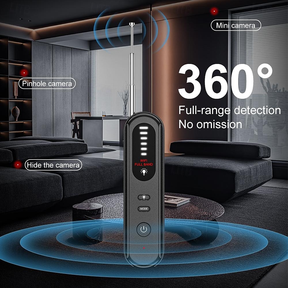 Hidden Camera Detector GPS Tracker Detector Find Wireless Bugging Devices in Cars Bathrooms Offices Hotels 2025 - $39.99 –P9