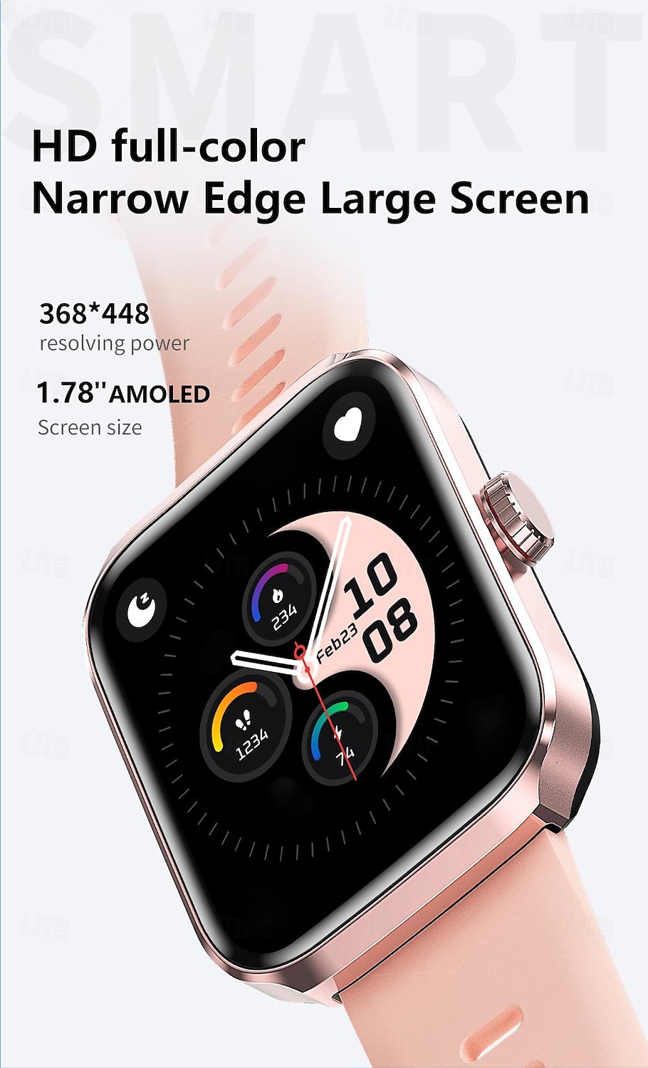 696 NX22 Smart Watch 1.78 inch Smartwatch Fitness Running Watch Bluetooth Pedometer Call Reminder Sleep Tracker Compatible with Android iOS Women Men GPS Hands-Free Calls Message Reminder IP 67 46mm 2025 - $76.99 –P5