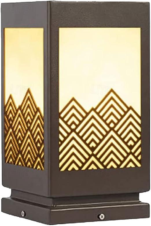 LED Outdoor Wall Lights Warm White 15/25cm Chinese Style Square Stainless Steel Column Head Light IP54 Outdoor Waterproof Garden Light Imitation Marble Lampshade Post Light LED Lawn Light Night Security Lighting 2026 - $217.49 –P3
