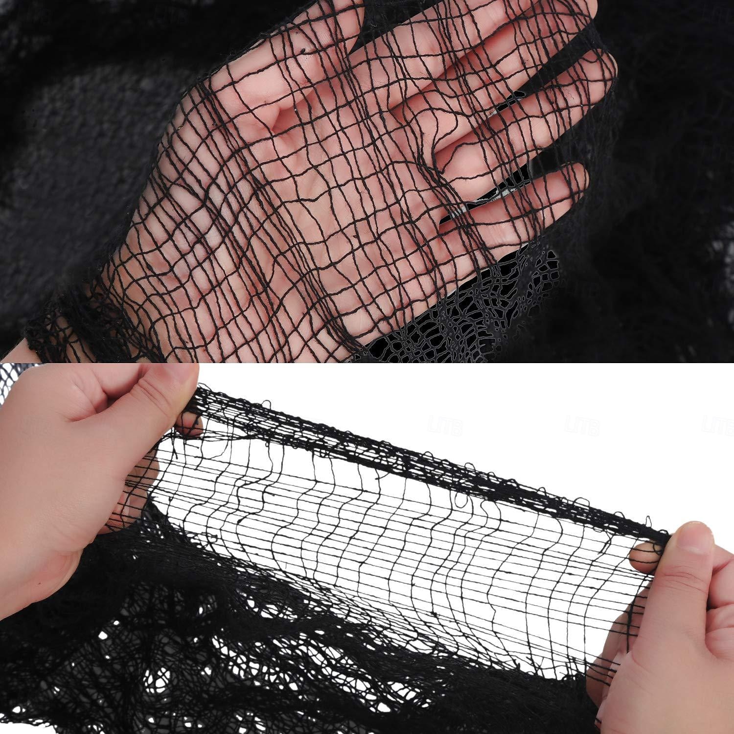 halloween musta kammottava kangas pelottava sideharsokangas oviaukot verkkokangas kummitustaloon kammottavia ja pelottavia halloween-koristeita 2025 - $10.99 –P2