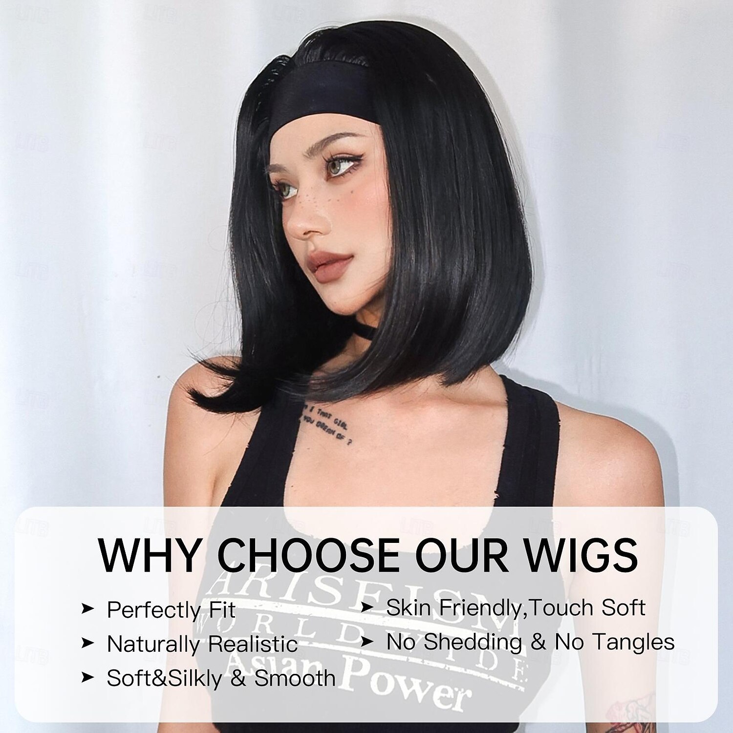 Synthetic Wig Uniforms Career Costumes Princess Straight kinky Straight Middle Part Layered Haircut Machine Made Wig 14 inch Black Synthetic Hair Women's Cosplay Party Fashion Natural Black 2026 - $19.99 –P5