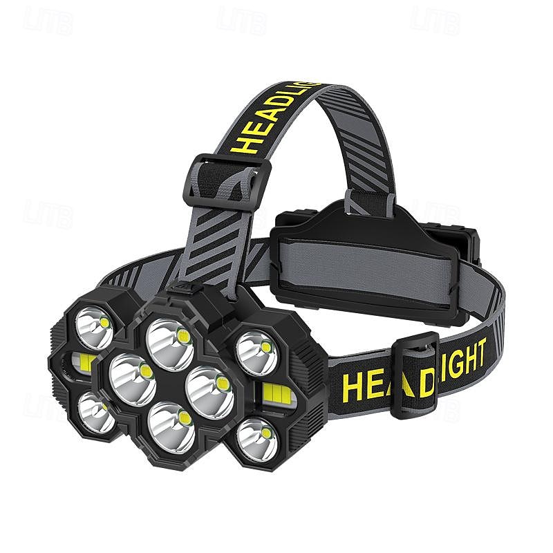 Lampe frontale rechargeable 10 LED torches frontales super lumineuses 22 000 lumens 10 modes lampe frontale ipx4 mains libres capacité mains libres idéale pour le camping et le cyclisme de 2025 ? $35.99 –P5