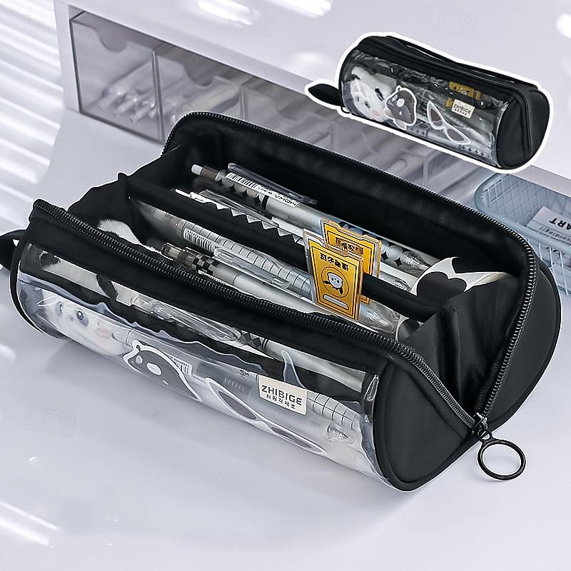 New Transparent Pen Bag Creative Simple Multi-functional Primary and Secondary School Students Stationery Pencil Case Large Capacity Pencil Case 2025 - $15.99 –P9
