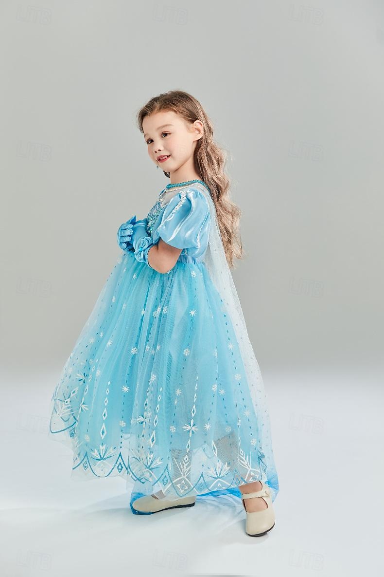 La Reine des neiges Conte de Fées Princesse Cendrillon Elsa Robe de demoiselle d'honneur Costume de soirée à thème Robes en tulle Douce Lolita Cosplay de Film for Fille Enfants Carnaval Fête / Soirée de 2025 ? $35.99 –P9