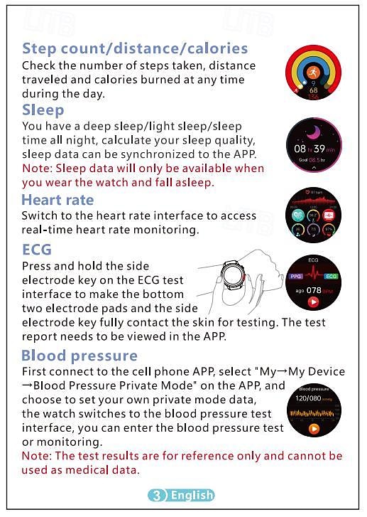 Smart Watch for Men - ECG, Blood Pressure, Body Temperature Monitoring, IP68 Waterproof Fitness Tracker 2025 - $69.99 –P23