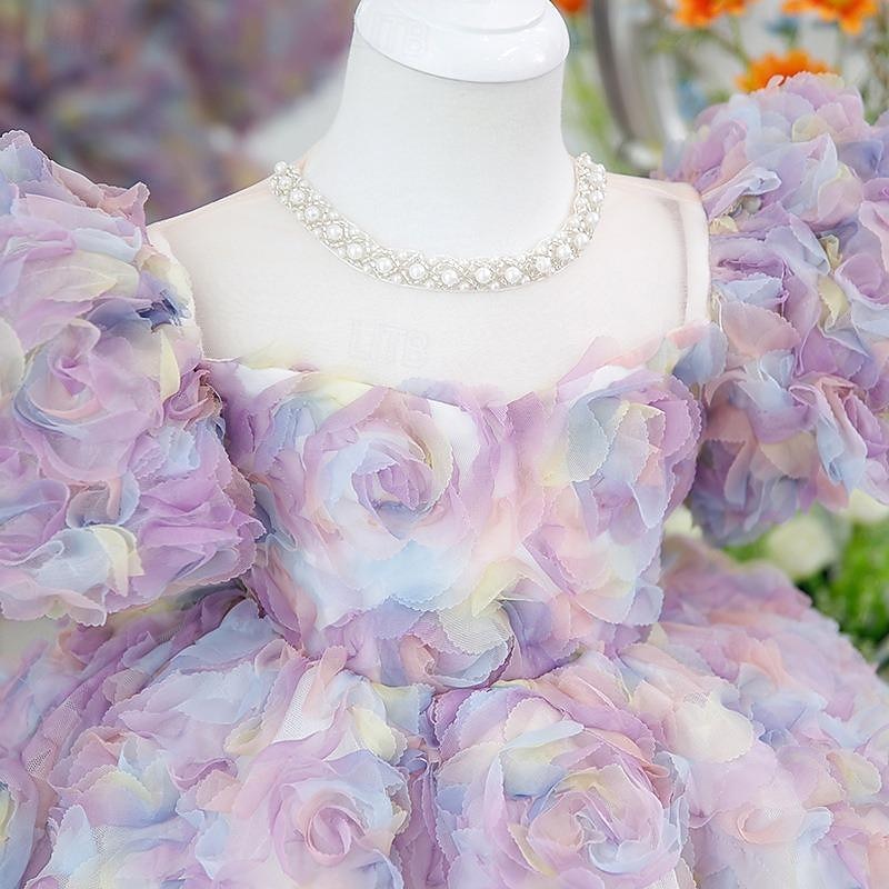 Toddler Girls' Party Dress Sequin Sleeveless Performance Mesh Cute Princess Polyester Above Knee Sheath Dress Tulle Dress Summer Spring Fall 3-7 Years Pink Mint Green Purple 2025 - $78.99 –P5