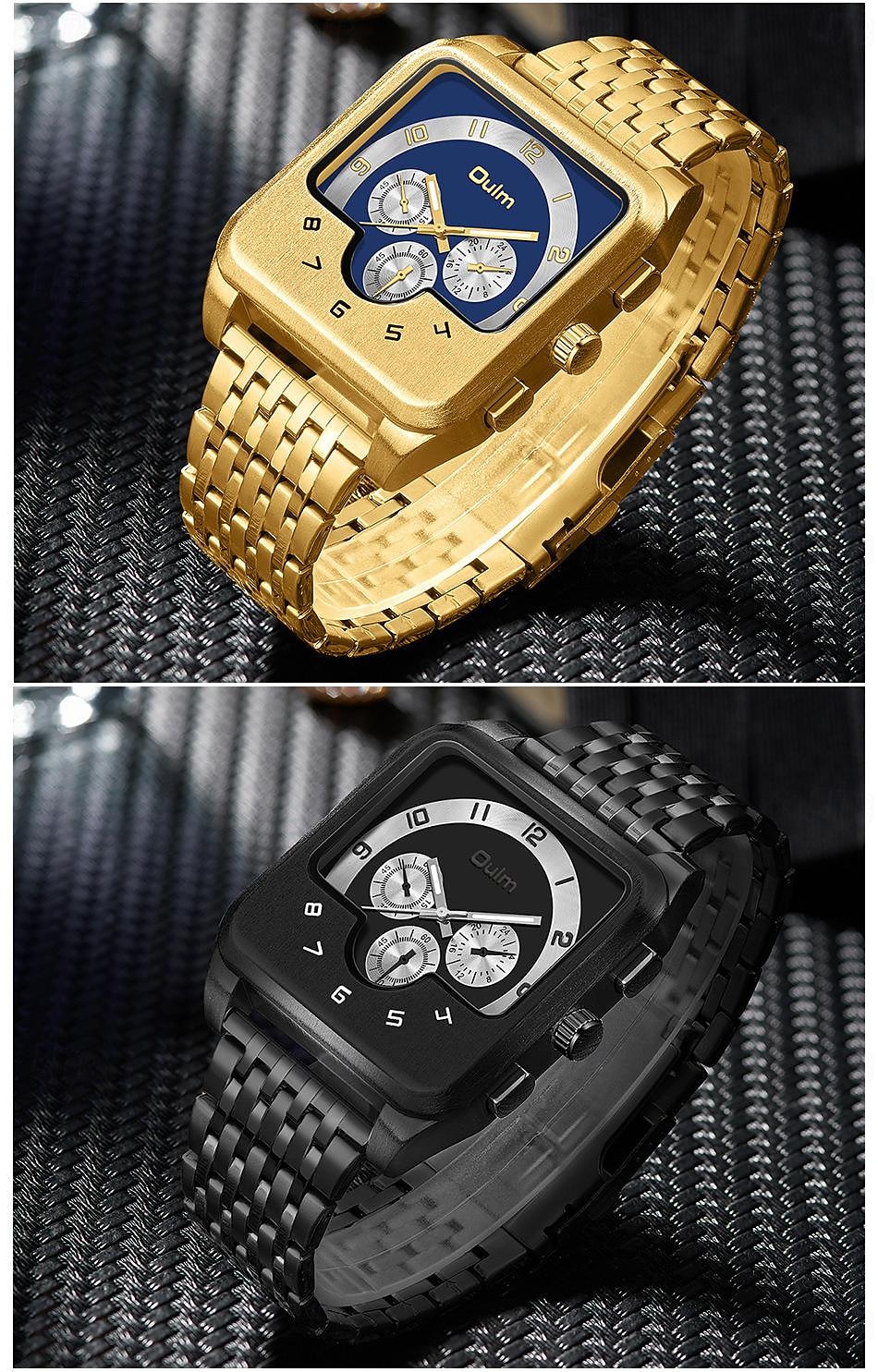 Montre à Quartz Oulm pour hommes Montre de Sport en plein air Mode Casual Lumineux Étanche Décoration Montre en acier de 2025 ? $31.99 –P1