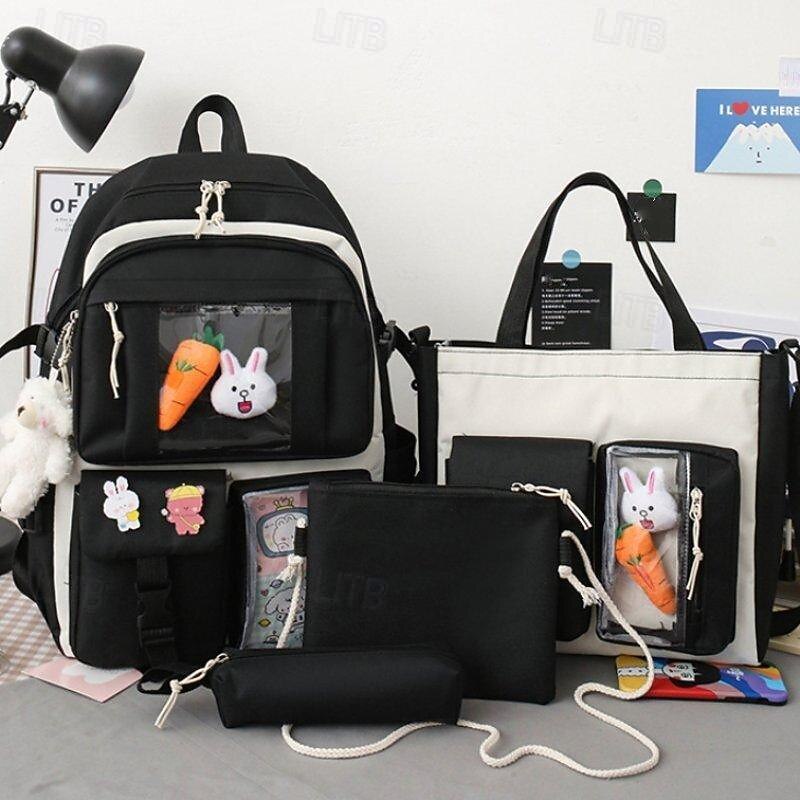 zaini cartoon per zaini scolastici set con tote bag borsa a tracolla astuccio zaino per ragazze regali per il ritorno a scuola del 2025 a $31.99 –P6
