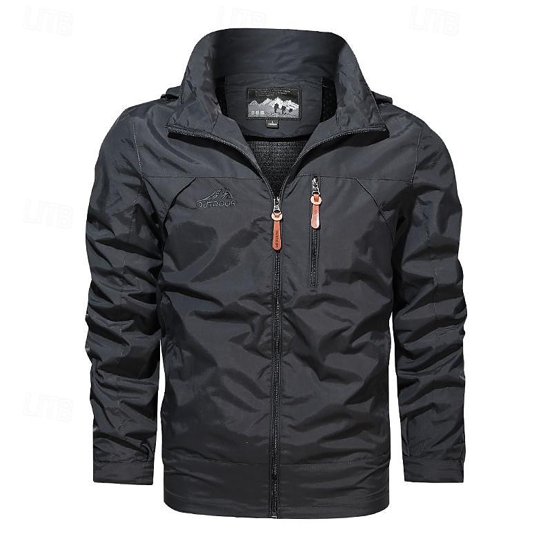 Voor heren Softshell jas Wandeljack Buitenshuis Winddicht Lichtgewicht Windjack Reizen Zwart Leger Groen Blauw Khaki Grijs 2025 - $32.99 –P4