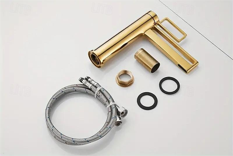 Waschbecken Wasserhahn - Wasserfall Galvanisierung Mittellage Einhand Ein LochBath Taps 2026 - $121.99 –P3