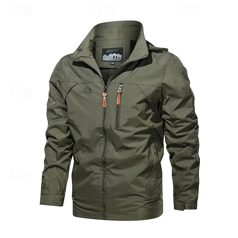 Voor heren Softshell jas Wandeljack Buitenshuis Winddicht Lichtgewicht Windjack Reizen Zwart Leger Groen Blauw Khaki Grijs 2025 - $32.99 –P6