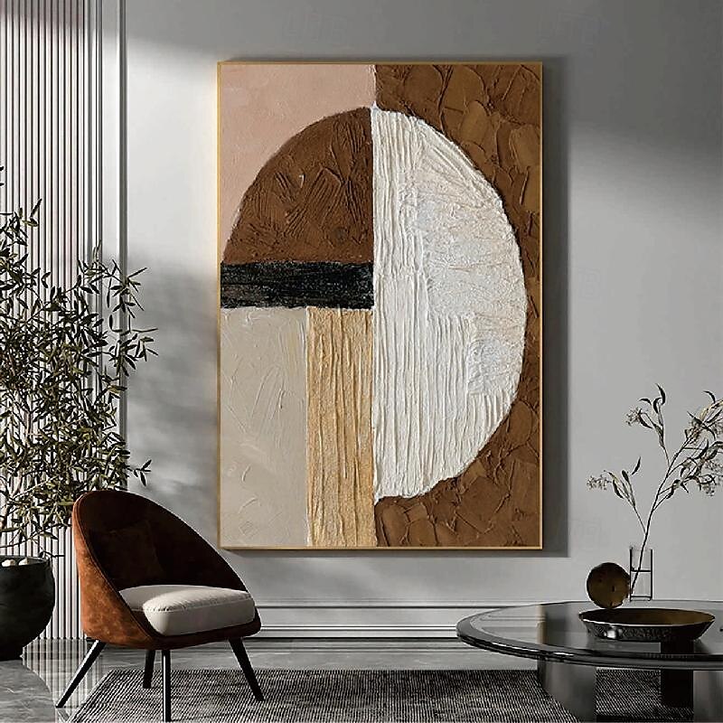 beige braun Malerei handgemachte braun Wabi Sabi Kunstwerk Ölgemälde handgemalt strukturierte Ölgemälde beige Ölgemälde braun abstrakte Leinwand Kunst moderne horizontale Dekor Kunst 2025 - $116.99 –P8