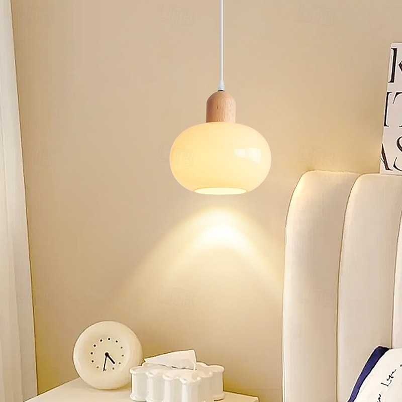 lampada a sospensione a led bianco caldo 1 luce 7w e26/e27 interni in stile francese paralume in vetro lampada a sospensione filo sospeso lampadario a soffitto regolabile comodino soggiorno apparecchi del 2025 a $101.99 –P2
