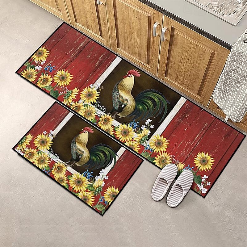 farma kuře kobereček kuchyňská podložka protiskluzová olejivzdorná podložka do obývacího pokoje koberec vnitřní venkovní podložka ložnice výzdoba koupelna podložka vchod kobereček podložka pod dveře 2025 - $15.99 –P25