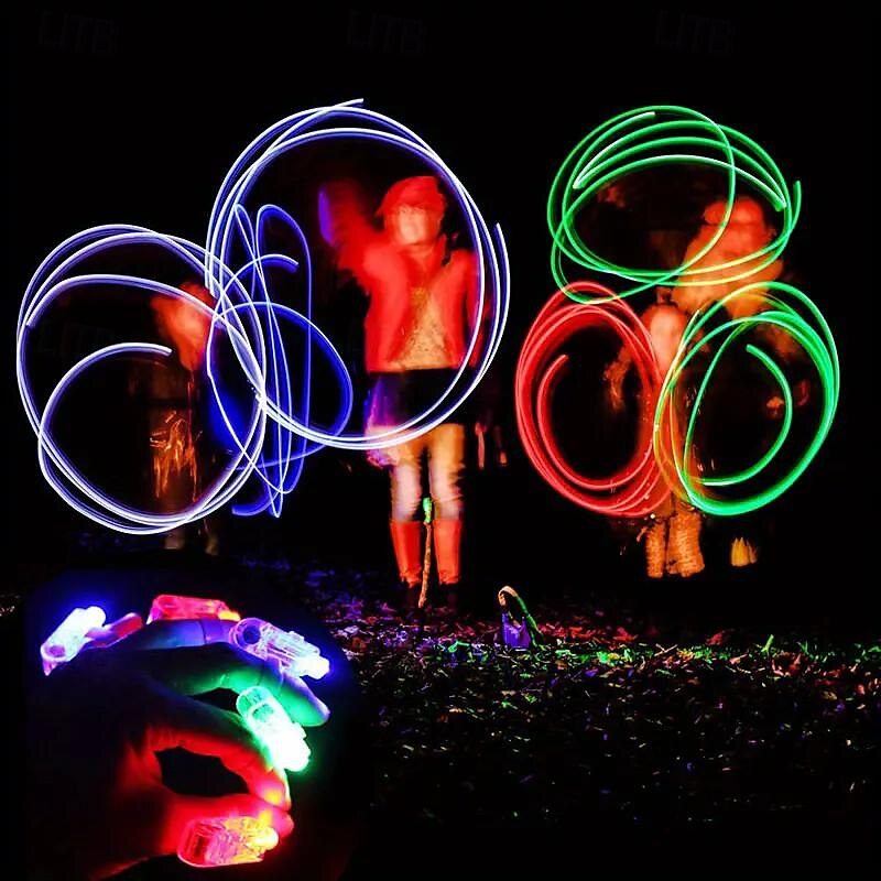 10 stücke led-licht finger licht licht ring laser licht bungee dance hand lampe sashimi lampe konzert atmosphäre requisiten 2025 - $13.99 –P11