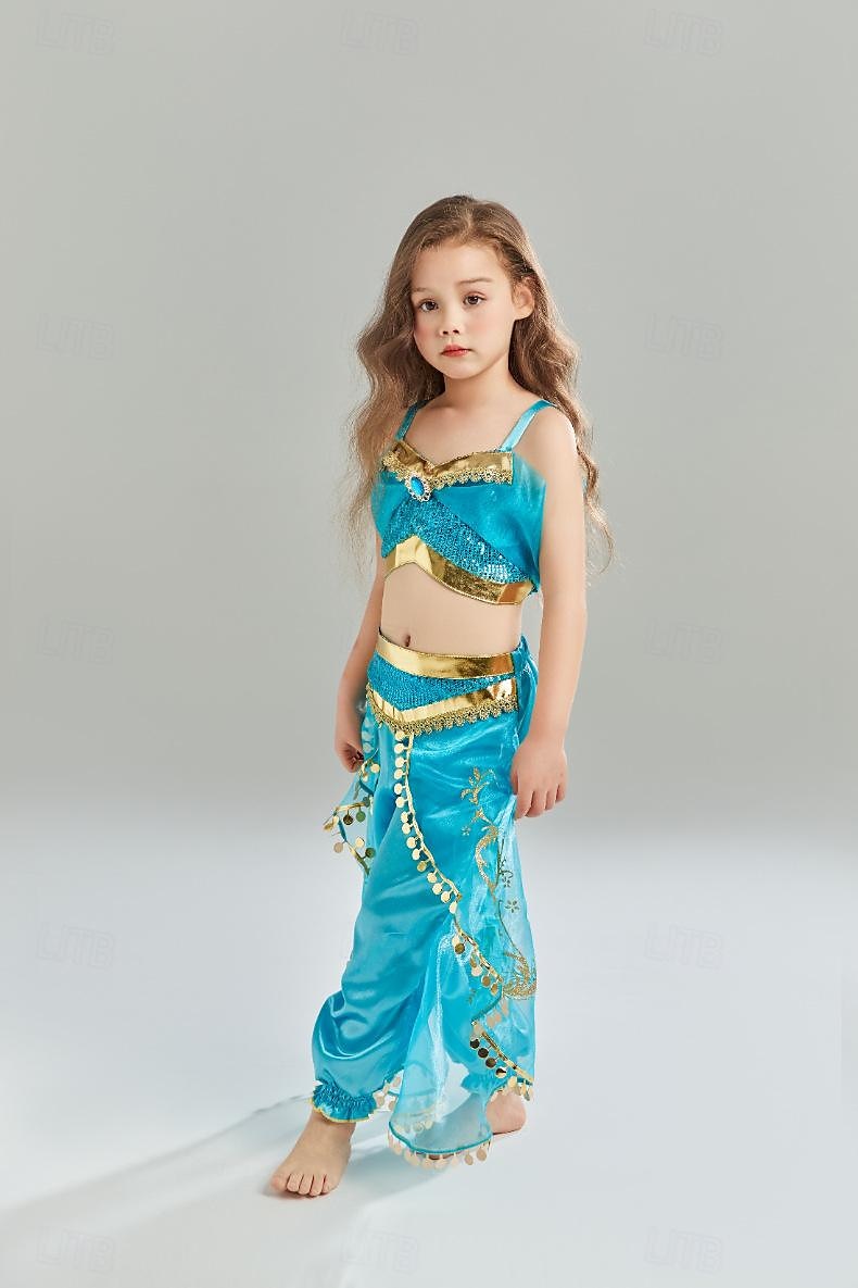 Aladdin Pohádka Princeznovské Jasmín Úbory Téma Party Kostým cosplay Filmové kostýmy for Dívčí Děti Karneval Večírek 2025 - $30.99 –P6