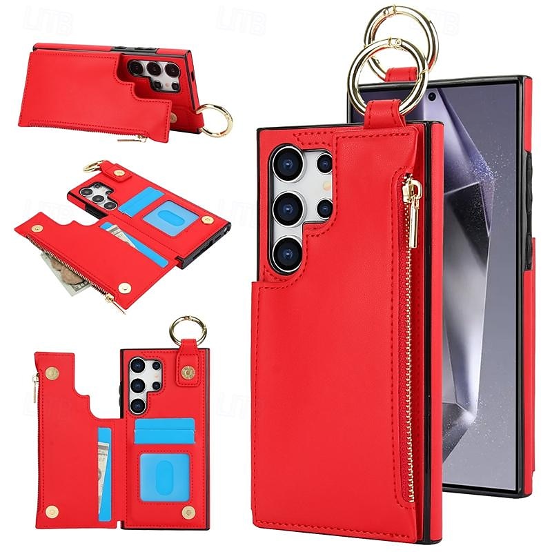 puhelin Etui Käyttötarkoitus Samsung Galaxy S24 S23 S22 S21 Ultra Plus A55 A35 A25 A15 5G A14 A54 A73 A53 A33 A23 A13 A12 S25 Ultra Takakuori Tuella Vetoketju Korttipaikka Retro PC PU-nahka 2025 - $21.99 –P1