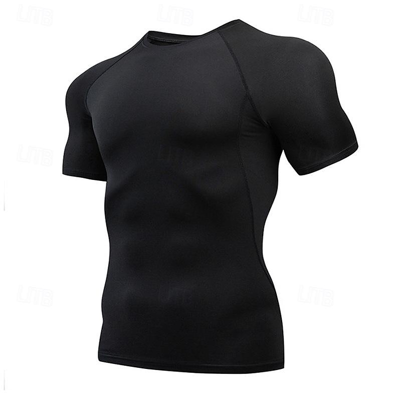 Hombre Bloque de color Camiseta Compresión Camisa atlética Camisa de gimnasia Camisa de fitness Verano Manga Corta Casual Ropa Deportiva Secado rápido Suave Transpirable Entrenamiento de gimnasio 2026 - $12.99 –P12